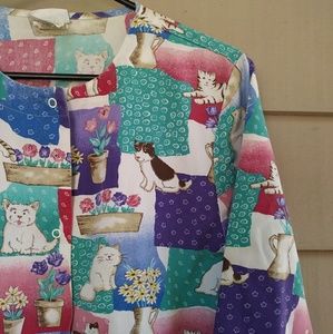 Vintage Tops - ๐ด4/$10 Vintage Animal Scrub Top Long Sleeve Vintage Tops - ๐ด4/$10 Vintage Animal Scrub Top Long Sleeve